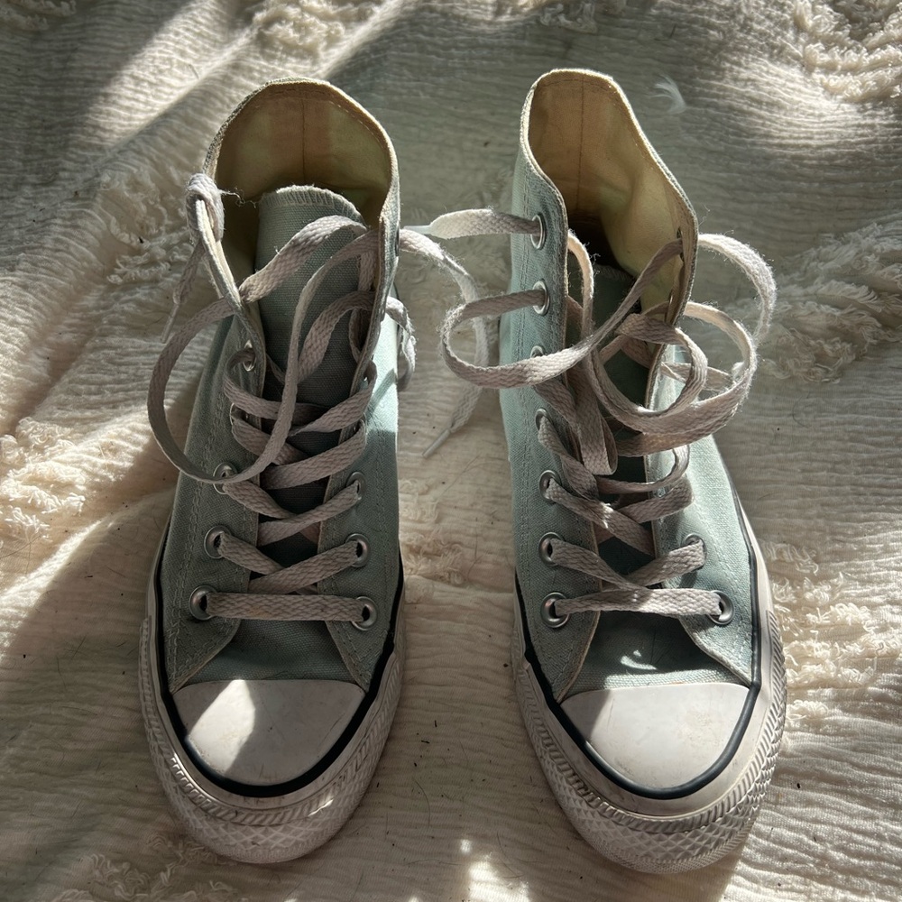 Converse Mint Green High Tops